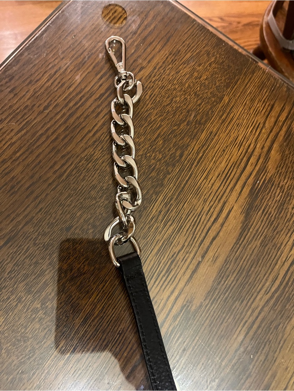 Michael Kors Black Crossbody Purse Strap with Chain - Picture 7 of 8